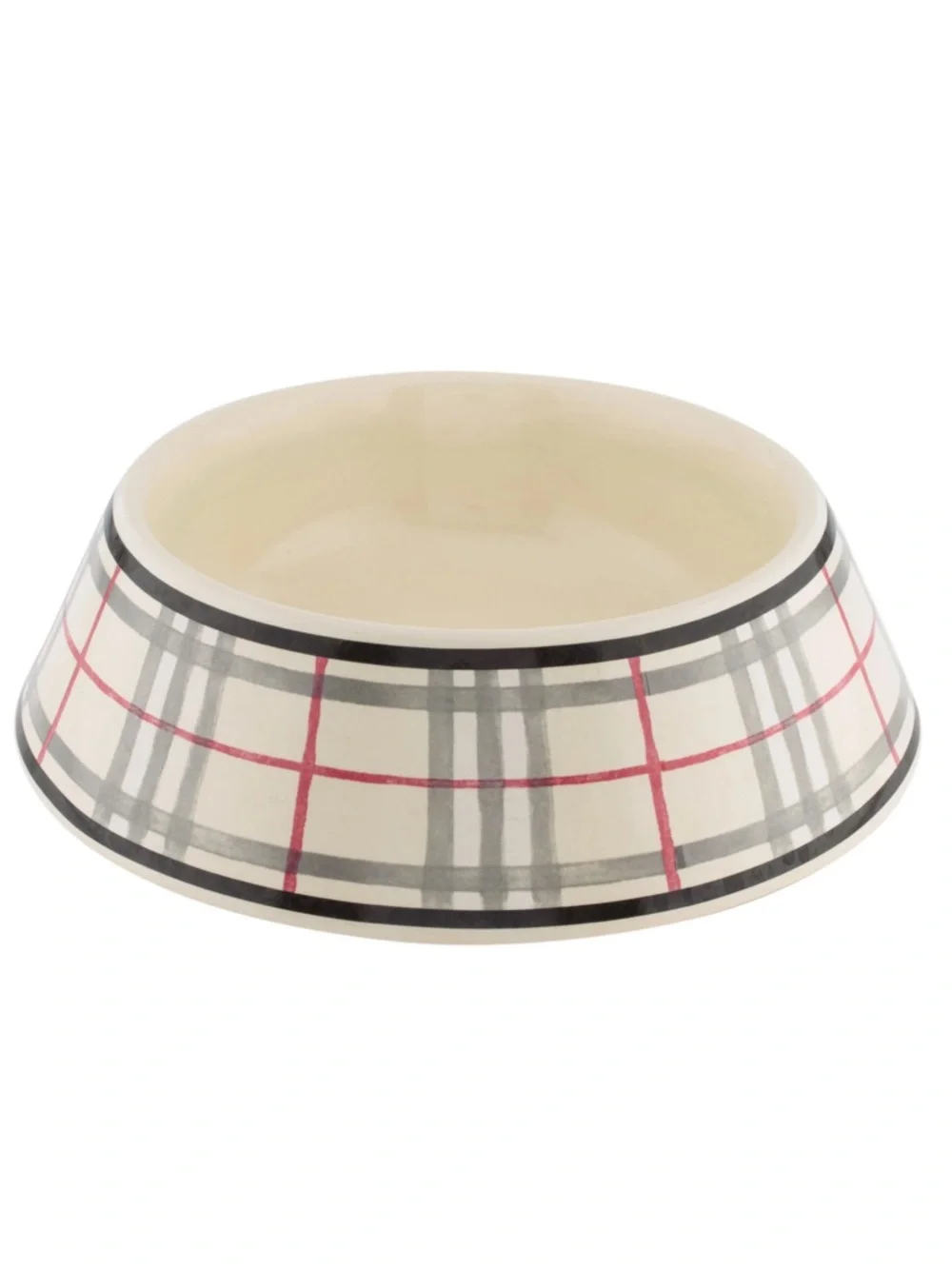 Authentic BURBERRY Nova Check Porcelain Large Dog Food Bowl Water Bowl
